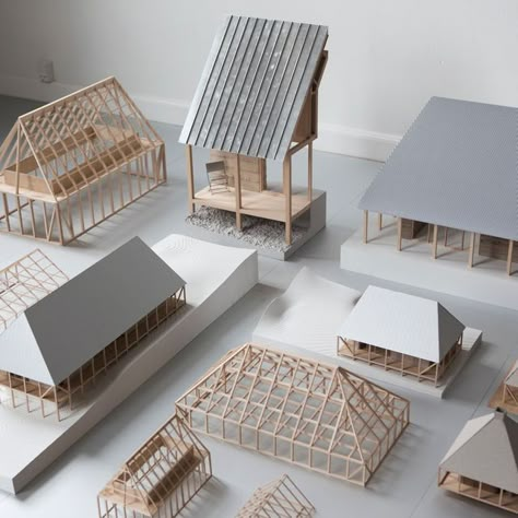 Wood Roof Construction, Wall Section Model, Architecture Section Model, Structural Model Architecture, Architectural Models Conceptual, Concrete Architecture Model, Wood Structure Architecture, Wood Roof Structure, Roof Model