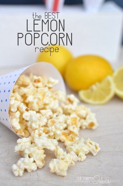 The best Lemon Popcorn recipe - Our Thrifty Ideas Lemon Popcorn, Make Ahead Salads, Popcorn Treats, Popcorn Recipe, Dump Meals, Dessert Aux Fruits, Flavored Popcorn, Popcorn Recipes, Lemon Recipes