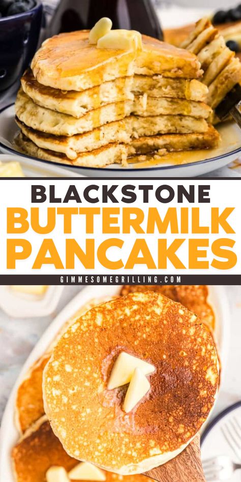 Looking for the perfect fluffy and delicious pancake recipe to make on your Blackstone griddle? Look no further, this easy buttermilk pancakes recipe is sure to be a crowd-pleaser. Follow these simple steps to make the best pancakes ever!