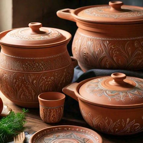 TERRACOTTA COOKWARE #terracotta #naturelovers #mitti #womenentrepreneurs #womenempowerment #womensupportingwomen #cool #clayart Terracotta Cookware, Clay Products, Terracotta Clay, Terracotta Pots, Cookware, Quick Saves