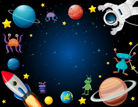 Safari Scene, Fair Theme, Baby Photography Backdrop, Space Classroom, Minnie Mouse Images, Astronaut Birthday, Galaxy Images, Kids Vector, Space Backgrounds