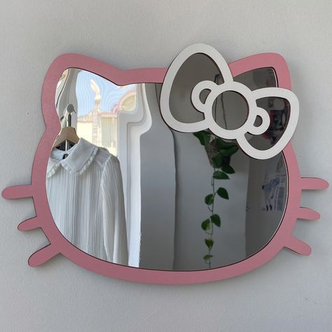 Hello Kitty Home Decor, Sanrio Furniture, Sanrio Mirror, Mirror Hello Kitty, Hello Kitty Furniture, Hello Kitty Mirror, Hello Kitty Bathroom, Hello Kitty Bow, Hello Kitty House