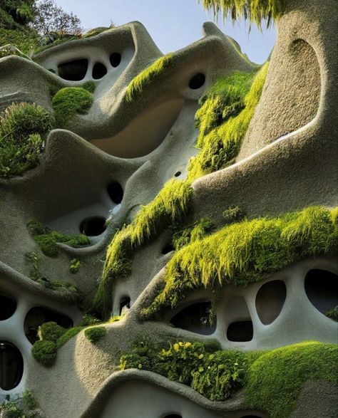 Naturalistic Architecture, Bio Architecture Design, Bionic Architecture, Interesting Architecture, Whimsical Architecture, Holistic Architecture, Architecture Nature, Nature Inspired Architecture, Biomimetic Architecture