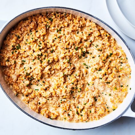 Creamed Dried Sweet Corn with Onion and Chives - Vegetables, sides, vegetarian, fall, Thanksgiving Corn Casseroles, Crown Roast, Side Dishes For Ham, Chives Recipe, Best Thanksgiving Side Dishes, Sides Recipes, Best Thanksgiving Recipes, Food Net, Gluten Free Thanksgiving