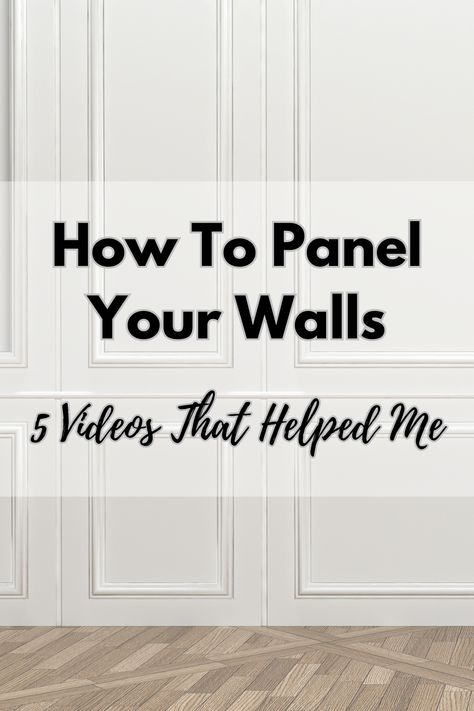 Learn how to panel your walls with these must-watch wall paneling videos! Get expert advice on how to wainscot, how to board and batten, and find essential wall paneling tips for a flawless DIY project. Woodwork On Walls, Install Paneling On Wall, Diy Wood Paneling, Paneling Walls Makeover Ideas, Diy Wall Panelling, Wall Boards Panels Ideas, Wall Panel Molding Lowes, Paneled Walls, Premade Wainscoting Panels