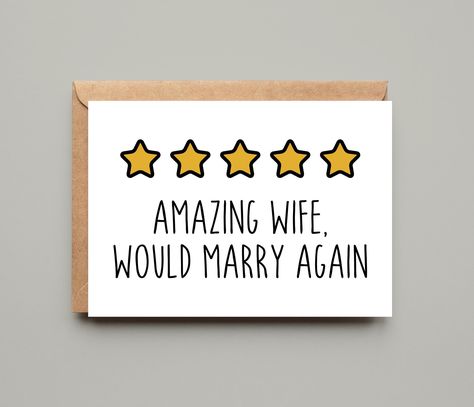 Excited to share this item from my #etsy shop: Wife Anniversary Card, Wife Card, Anniversary Card For Wife, Gifts for Her, Gifts for Wife, Funny Anniversary Card, Handmade Cards, Wife #anniversary #anniversarycard #forwife #giftsforwife #giftsforher #forher #wifecard Husband Anniversary Card, Anniversary Card For Husband, Anniversary Cards For Boyfriend, Boyfriend Card, Card Boyfriend, Cards Anniversary, Anniversary Cards For Wife, Punny Cards, Anniversary Cards Handmade