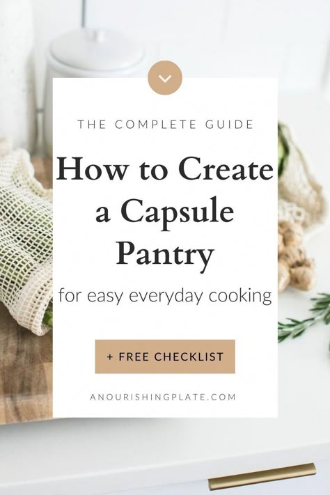 Capsule Pantry List, Pantry Meals Clean Out, Capsule Meal Plan, Meal Capsule, Capsule Pantry, Pantry Checklist, Minimalist Cooking, Catering Meals, Capsule Kitchen