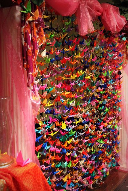 1000 paper cranes - amazing!! this is what i need to do with my 1000 cranes when i am done with them!! Ratha Yatra, 1000 Paper Cranes, Origami Cranes, Paper Cranes, Origami Crane, Paper Crane, Over The Rainbow, Origami Paper, Paper Crafting