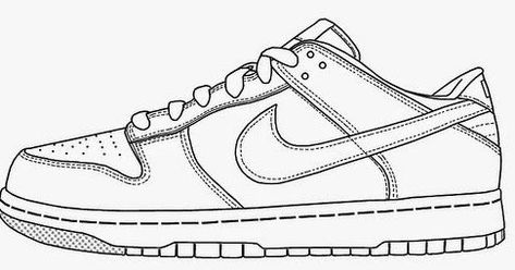 Nike Shoes Coloring Page Kids Coloring Van Drawing, Cute Running Shoes, Shoe Template, Sneakers Drawing, Air Force One Shoes, Shoe Sketches, Nike Free Runners, Oufits Casual, Style Guru