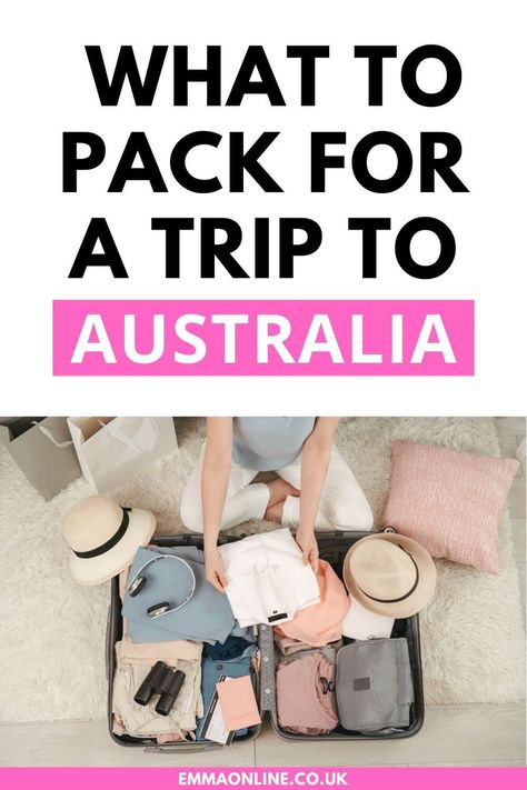 Travelling to Australia? My guide on what to pack for a trip to Australia is full of packing tips and travel essentials. #packing #australia Travel Outfit Australia, What To Pack For Australia, Packing For Australia, Australia Packing List, Travel Capsule Wardrobe Summer, Melbourne Trip, Vacation Packing Tips, One Suitcase, Pack For A Trip