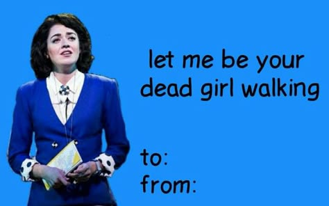 Heathers Valentines Cards, Heathers Jd, Heathers Fanart, Dead Girl Walking, Jd And Veronica, Bad Valentines, Musical Jokes, Heathers Movie, Valentines Memes