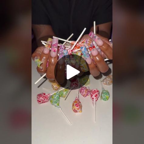 DumDum Nails 🍭🍬💦 I love them 🥰 Hardest nail set EVER. #dmvnailtec... | Nail Tech | TikTok Dum Dum Nails, Hard Nails, Nail Tech, The Creator, Nails