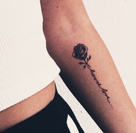 Choose Love Tattoo, Harry Tattoos, Rib Tattoos For Women, Tattoo Quote, Love Rose Flower, Small Quote Tattoos, Harry Styles Tattoos, Small Rose Tattoo, Love Tattoo