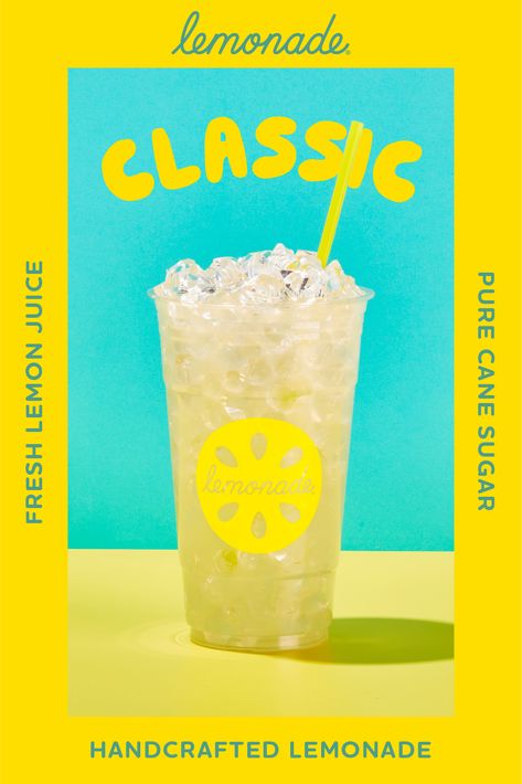 A drink so classic we created a whole restaurant around it. Our original lemonade is refreshing, tangy, and pairs perfectly with any entree 💛🍋 Follow the link to order! Lemonade Brand Design, Lemonade Branding, Lemonade Menu, Lemonade Poster, Lemonade Business, Good Lemonade Recipe, Juice Menu, Fresh Drink, Best Lemonade