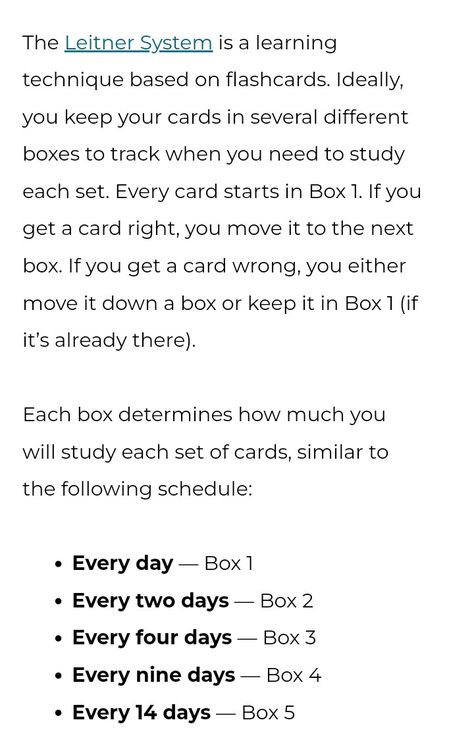 Leitner System Study, Leitner Method, Uni Hacks, Ferber Method, Dissertation Writing Services, Romanticizing School, College Activities, Study Techniques, Study Methods