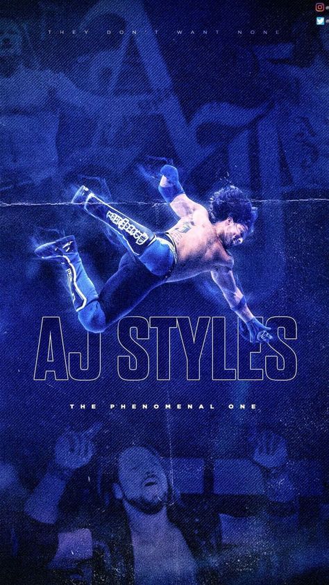 WWE AJ Styles Wallpaper Aj Styles Wallpaper, Wwe Aj Styles, Wwe Bray Wyatt, Aj Styles Wwe, Wrestling Posters, Bray Wyatt, Wwe Wallpapers, Pro Wrestler, Wrestling Wwe