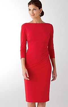 Boatneck Dress, Boat Neck Dress, Red Dress Short, Classy Dress Outfits, Amazing Outfits, One Piece Outfit, Business Dresses, About Fashion, Style Chic