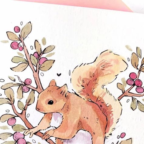 cat ♡ on Instagram: "Day 24: squirrel!
Another cute comparison to last year's 🐿️
There are some animals I can't stop drawing!!
^
^
^
^
#inkanimals #inkillustrations #inkpainting #inkillustration #inktober #inktober2022 #squirrelart #squirrelartwork #squirrelillustration #watercolorsquirrel #watercolorillustrations #watercolorillustration #watercolorillustrator #watercolorink #animalswatercolor #animalwatercolor #animalillustrator #animalillustration #animalpainting #animalillustrations #cvt_art" Squirrel Reference, Squirrel Artwork, Chipmunk Art, Squirrel Watercolor, Squirrel Drawing, Squirrel Illustration, Black Squirrel, Stop Drawing, Squirrel Art