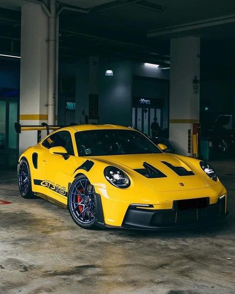 Yellow Porsche, Porsche Gt3 Rs, 992 Gt3, Mercedes Wallpaper, Porsche Gt, Mean Machine, Porsche Gt3, Gt3 Rs, Sport Cars