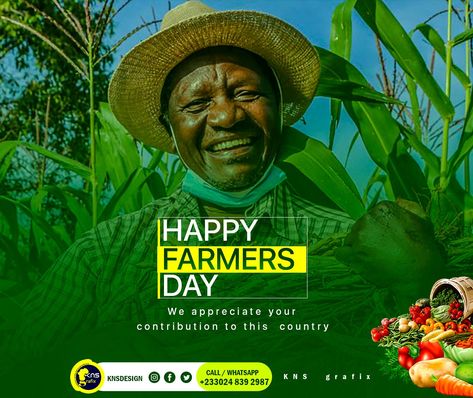 Happy farmer's day Farmers Day Poster, Farmer's Day, Office Graphics, Farmers Day, Christmas Promo, Dove Pictures, Butterfly Logo, Graphic Design Flyer, Graphic Design Ads