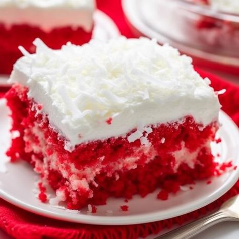 via @thenandnowspace Zinger Poke Cake, Raspberry Zinger Poke Cake, Zinger Cake, Raspberry Zinger, Homemade White Cakes, Love Bakes Good Cakes, Good Cakes, Cake Mix Ingredients, Poke Cake Recipes