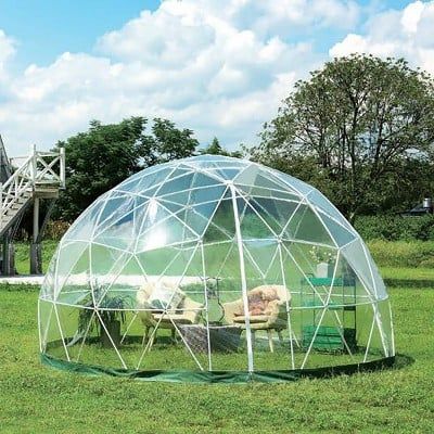 Garden Dome, Sky Restaurant, Garden Igloo, Backyard Hangout, Tub Enclosures, Dome Structure, Bubble House, Bubble Tent, Bed Tent