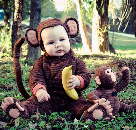 Baby Monkey Costume, Baby Animal Costumes, Monkey Halloween Costume, Monkey Costume, Monkey Costumes, Amazing Halloween Costumes, Animal Costumes, Fantasias Halloween