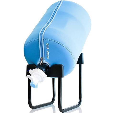 Keep a 5-Gallon Water Bottle Cold with a Giant Koozie 5 Gallon Water Jug Stand, Water Bottle 5 Gallon, Water Bottle Half Gallon, Big Water Bottle Walmart, Modern Washroom Design, Gallon Water Bottle Metal, 5 Gallon Water Bottle, Gallon Water Bottle, Drinking Fountain