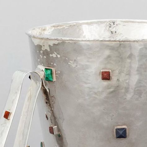 Hannah Brinberg on Instagram: "A hammered silver and hardstone ice bucket with tongs by Mexican silversmith Emilia Castillo, 1990" Hammered Silver, Tongs, Ice Bucket, Instagram A, Silver, On Instagram, Instagram, Design