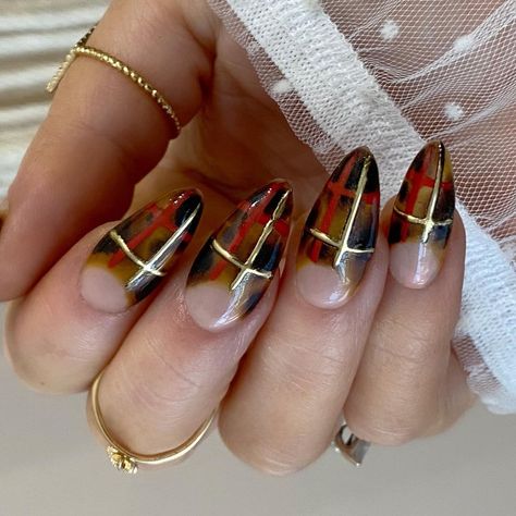 Tartan Nails, December Nails, November Nails, Plaid Nails, Too Long, Nail Design, Nail Inspo, Tartan, Nail Designs