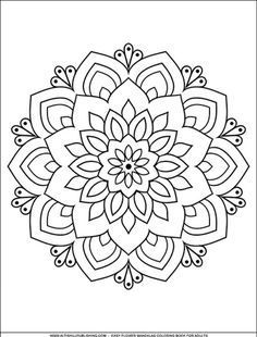 Mandala Embroidery Patterns Free, Coloring Mandalas, Mandala Animal, Design Mandala, Simple Mandala, Mandala Design Pattern, Mandala Art Lesson, Mandala Coloring Books, Colouring Printables