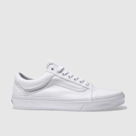 Take a trip back to Old Skool with your look, as Vans present us with their classic silhouette in a triple white colourway. Dressed in a durable fabric upper, faux-leather wave branding appears for a subtle contrast in texture. A sturdy sole completes. UPPER: Fabric,LINING: Fabric,OUTSOLE: Vulcanised rubber,OUTSOLE: Waffle treadcolour : White Product code : 3400511070 Wave Branding, Mens White Vans, Vans Old Skool White, Mens Footwear, Vans White, White Vans, White Product, White Trainers, Mens Vans