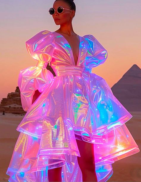 Color Run Outfit, Holographic Dress, Outfit Inspiration Women, A Million Dollars, Dress Halloween Costume, Million Dollars, Fantasy Dress, Festival Looks, June 30