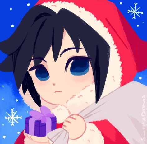 Christmas Giyuu Pfp, Giyuu Pfp Aesthetic, Giyu Pfp Aesthetic, Giyuu Pfp Fanart, Giyuu Fanart Icon, Giyuu Funny Icon, Anime Funny Moments, Christmas Icons, Cute Comics