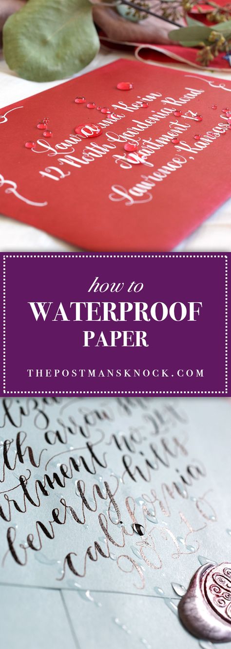 How to Waterproof Paper Santa Ideas, Embossing Techniques, Paper Mache Sculpture, Waterproof Paper, How To Write Calligraphy, Stationary Design, Creative Lettering, Diy Stationery, Calligraphy Letters