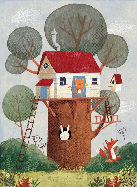 Illustration Art Kids, Autumn Illustration, Kids Illustration, Book Illustration Art, House Illustration, Children's Illustration, Children Book, Childrens Illustrations, Illustration Artists