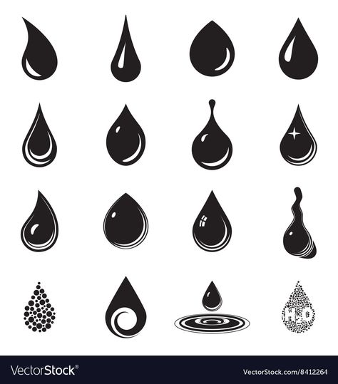 Drop Graphic Design, How To Draw Sweat Drops, Drop Of Water Tattoo, Teardrop Tattoo Design, Ink Drop, Teardrop Illustration, Water Droplets Tattoo, Droplet Tattoo, Drop Illustration