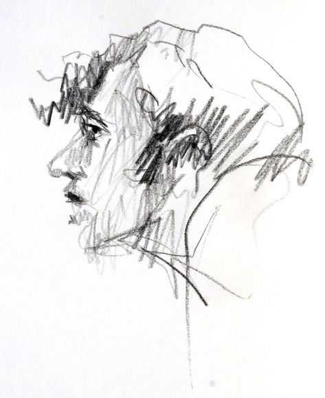 Ink Face Drawing, How To Draw A Face, Drawing The Face, Silhouette Drawings, Quick Drawings, Sketch People, Art Du Croquis, Abstract Sketches, 그림 낙서