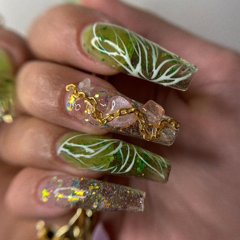 Green Butterfly Nails, Emerald Nails, Butterfly Nails, Dope Nail Designs, Green Butterfly, Butterfly Nail, Nails 2023, Dope Nails, Nails Inspo