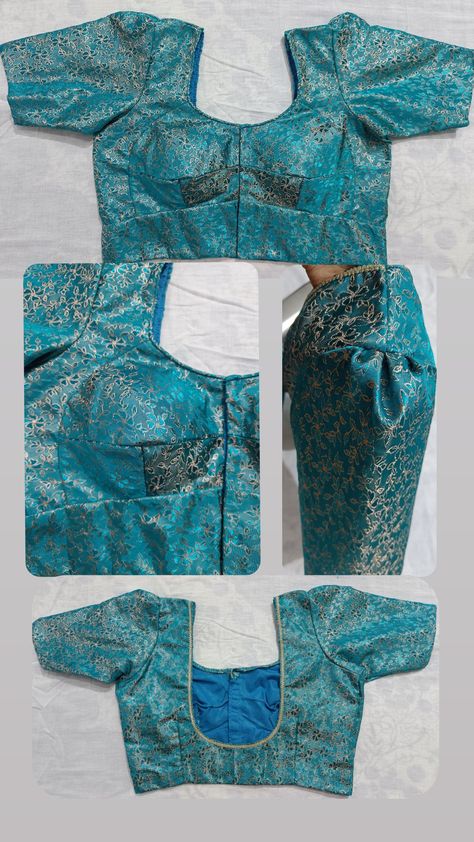 Madrasi katori blouse Katori Blouse Designs, Katori Blouse, 50 Blouse Designs, Long Blouse Designs, Color Blouse, Fancy Blouse, Blouse Hand Designs, Designer Blouse Patterns, Fancy Blouses