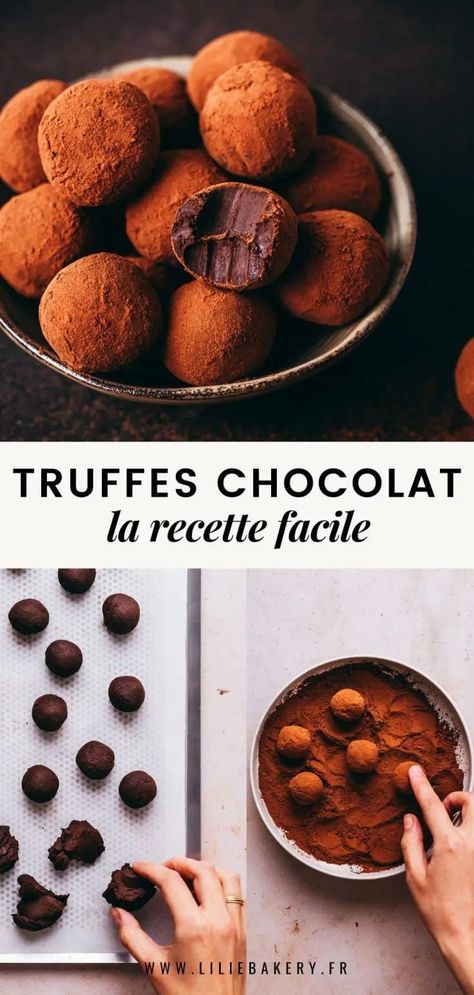 Une recette facile et rapide pour les gourmands : les Truffes au chocolat ! On adore leur texture fondante et leur enrobage au cacao. Simple à réaliser en famille ! Sweet Cooking, Beignets, Veggie Recipes, Cooking Time, Tea Time, Healthy Snacks, Cake Recipes, Biscuits, Nutrition