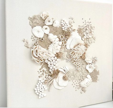 Ceramic Coral Reefs, Coral Artwork, Coral Reef Art, Coral Sculpture, Unique Canvas Art, Coral Walls, Wall Art 3d, Coral Art, Ceramic Art Sculpture