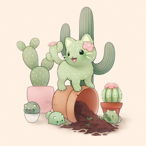 Ida Ꮚ•ꈊ•Ꮚ on X: "🐱+🌵 https://t.co/IWYASy6wDH" / X Dino Cat Drawing, Dinosaur Cat Drawing, Kawaii Cat Painting, Business Sayings, Cactus Cat Drawing, Smiles And Tears, Cats And Plants Illustration, Models Architecture, Cactus Cat