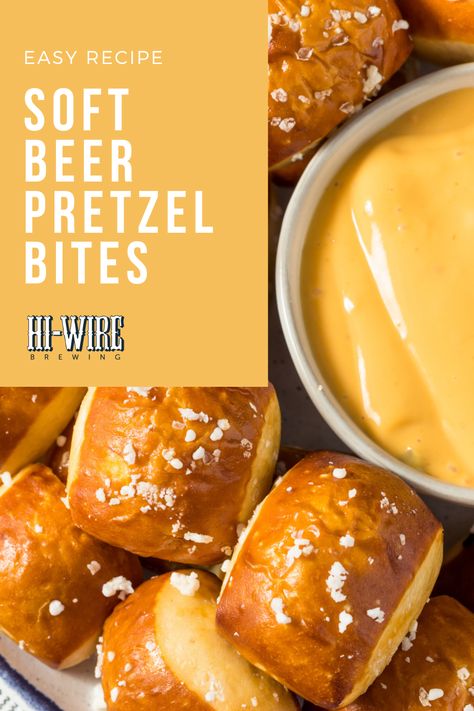 Simple (just a combo of water, flour, and salt) and delicious beer batter soft pretzels! Ingredients: 2 tsp sugar ¾ cup Leisure Time Lager or Hi-Pitch Mosaic IPA 2 tsp instant yeast 4 tbsp butter, melted 2 ½ cups bread flour 1 tsp salt Alkaline bath 7-8 cups water ½ cups baking soda Topping 1 egg 1 tbsp water Pretzel salt Follow the link for instructions! Asheville Breweries, Beer Pretzels, Pretzel Recipe, Pretzels Recipe, Beer Batter, Tasty Recipe, Soft Pretzels, Instant Yeast, Bread Flour