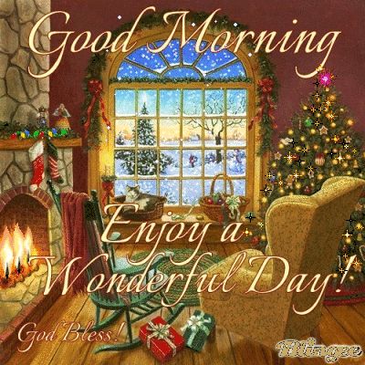 Good Morning Enjoy Your Wonderful Christmas Day holidays christmas merry… Good Morning Christmas Eve, Christmas Morning Quotes, Christmas Quotes And Sayings, Quotes Holiday, Morning Sister, Morning Gifs, Good Morning Christmas, Morning Christmas, Quotes Christmas