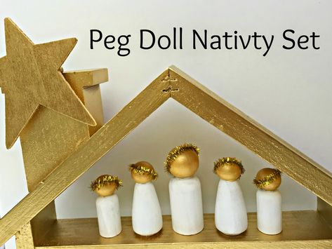 Nativity Set Diy, Peg Nativity, Peg Doll Nativity, Nativity Peg Doll, Diy Nativity, Christmas Worksheets, Creative Tutorials, Nativity Sets, Paper Birds