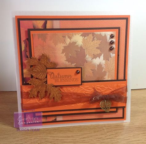 Autumn Blessings, Crafters Companion Cards, Papercraft Ideas, Men's Cards, Autumn Cards, Card Crafting, Autumn Morning, Crafters Companion, Card Collection