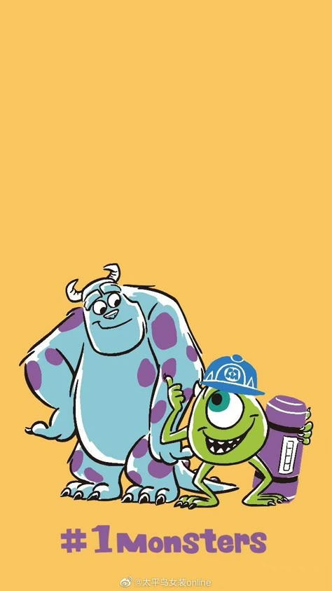 Goonies Wallpaper, Monsters Inc Wallpaper, Monsters Inc Decorations, Cute Disney Wallpapers, Sully Monsters Inc, Donald Disney, Monsters Inc University, Mike And Sulley, Cute Backgrounds For Iphone