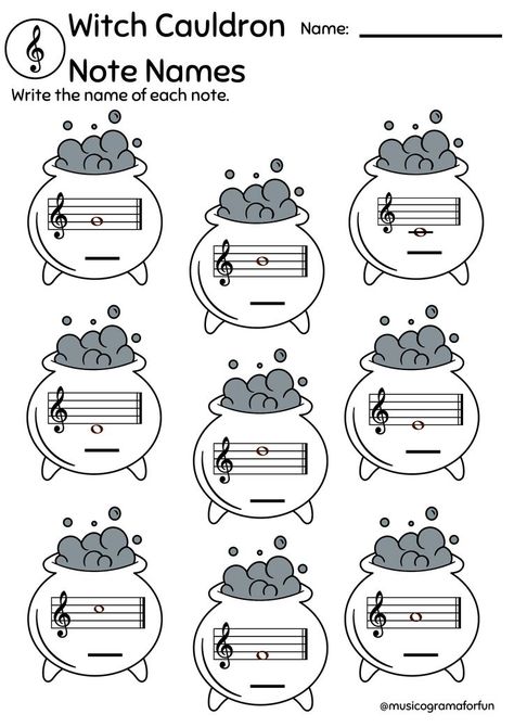 Halloween Music Worksheets, Halloween Music Class, Music Class Worksheets, Name Worksheets, Music Keys, Halloween Music Activities, Learning Music Notes, Free Music Worksheets, Music Theory Lessons