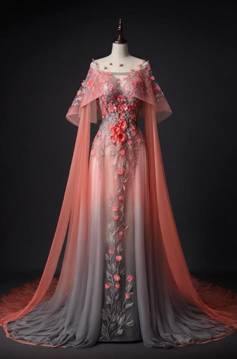 Fantasy Dress Elf Gowns, Bowl Gown, Fairy Ball Gown, Magical Dress, Fantasy Dresses, Fantasy Gowns, Fairytale Dress, Rose Bowl, Fantasy Dress